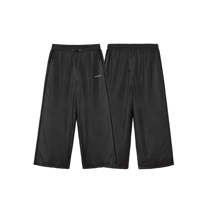 Unisex Loose Technical Nylon Training Pants with Elastic Drawstring and Side Inserts Mune Fashion