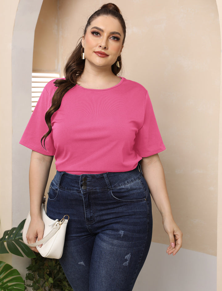 Ladies fashionable basic T-shirt Mune Fashion