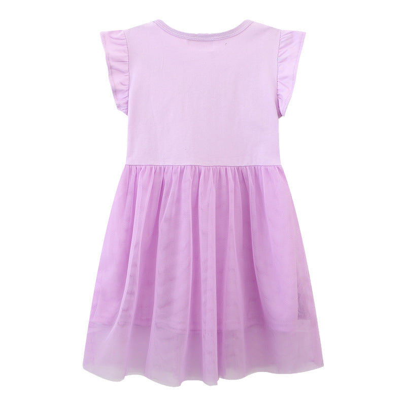 Girls dress with enchanting flower appliqués Mune Fashion