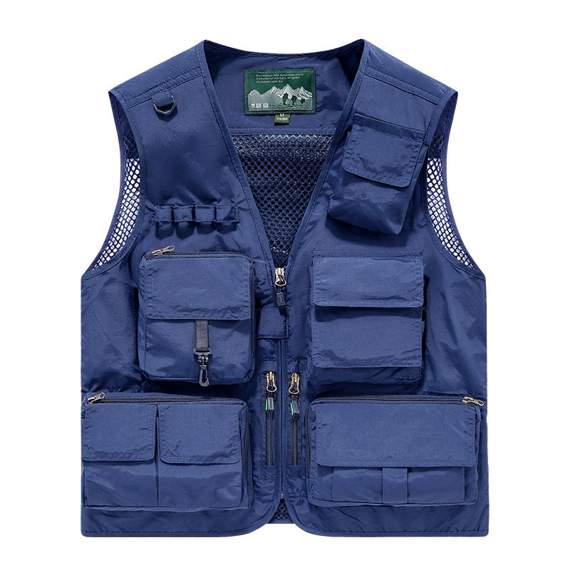 Men's Multifunctional Outdoor Vest with Numerous Pockets