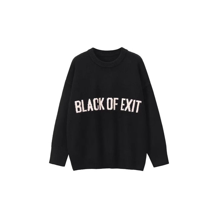 Women's Casual Oversized Sweater with Creative Print Mune Fashion