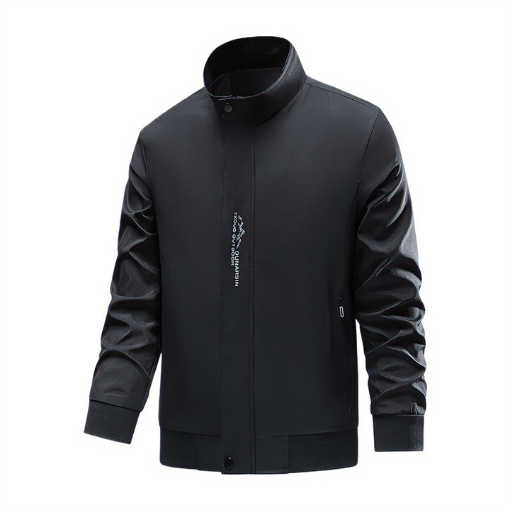 Men's sporty transitional jacket with high closing collar and side zip pockets Mune Fashion