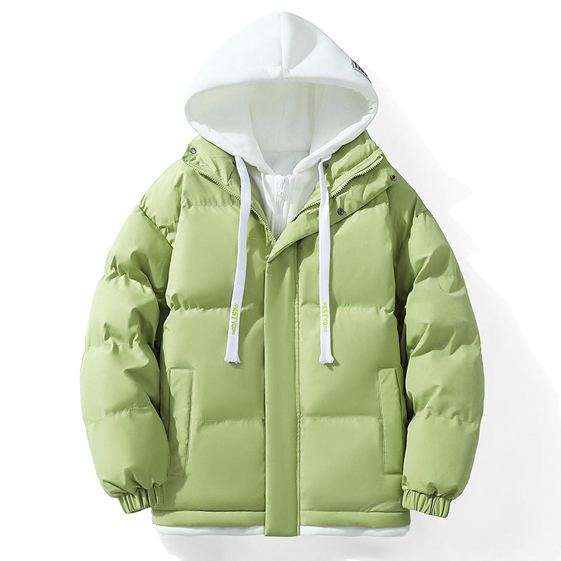 Unisex Padded Hooded Quilted Jacket with Double-Layer Hood and Elastic Cuffs Mune Fashion