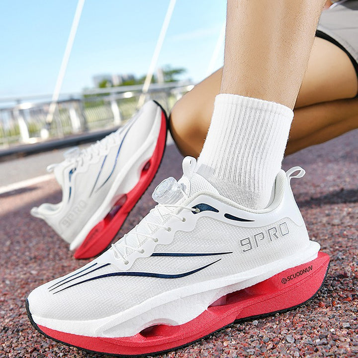 Unisex lightweight running shoes with cushioning platform sole and breathable upper material Mune Fashion