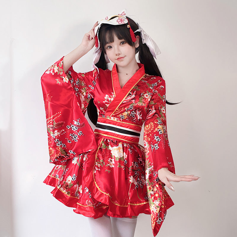 Women’s Kimono Dress with Elegant Sash and Wide Sleeve Mune Fashion