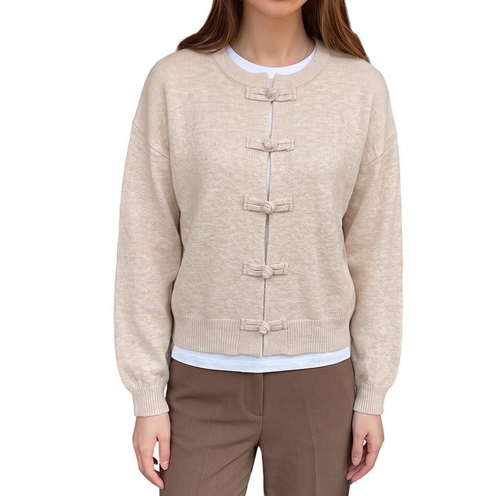 Women Elegant Cardigan with Button Details Mune Fashion