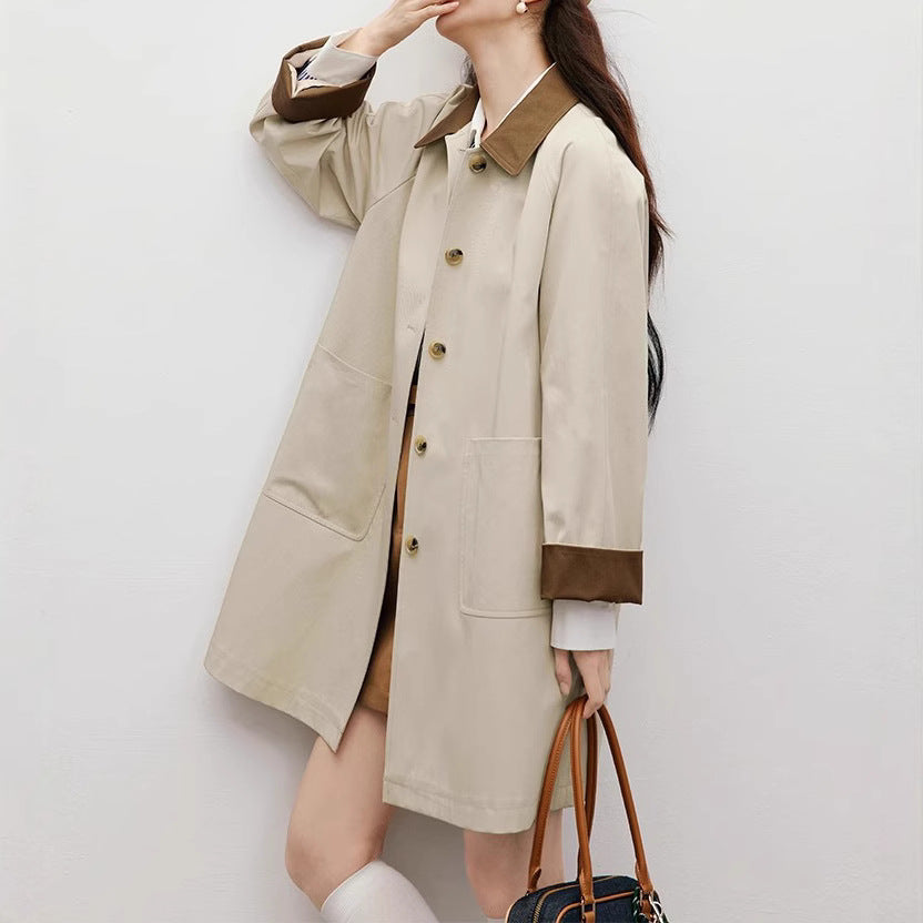 Women's Fashionable Transitional Jacket with Contrasting Sleeves Mune Fashion