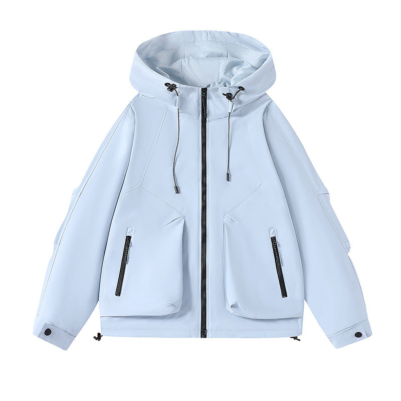 Men's nano technical softshell hooded jacket with water-repellent membrane, large front pockets and adjustable drawstring Mune Fashion