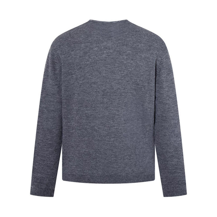 Men's fine knit sweater with round neck, loose fit and ribbed hem Mune Fashion