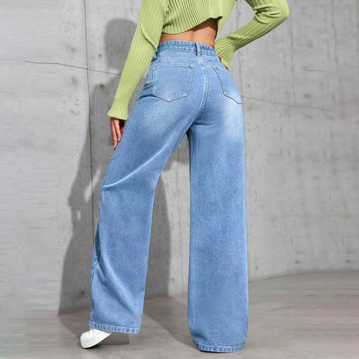 Women High-Waist Palazzo Jeans with extra wide leg and soft pleats Mune Fashion