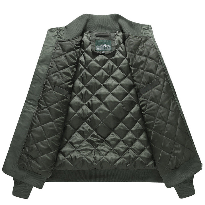 Men's Stylish Bomber Jacket with Insulating Inner Lining and Practical Pockets Mune