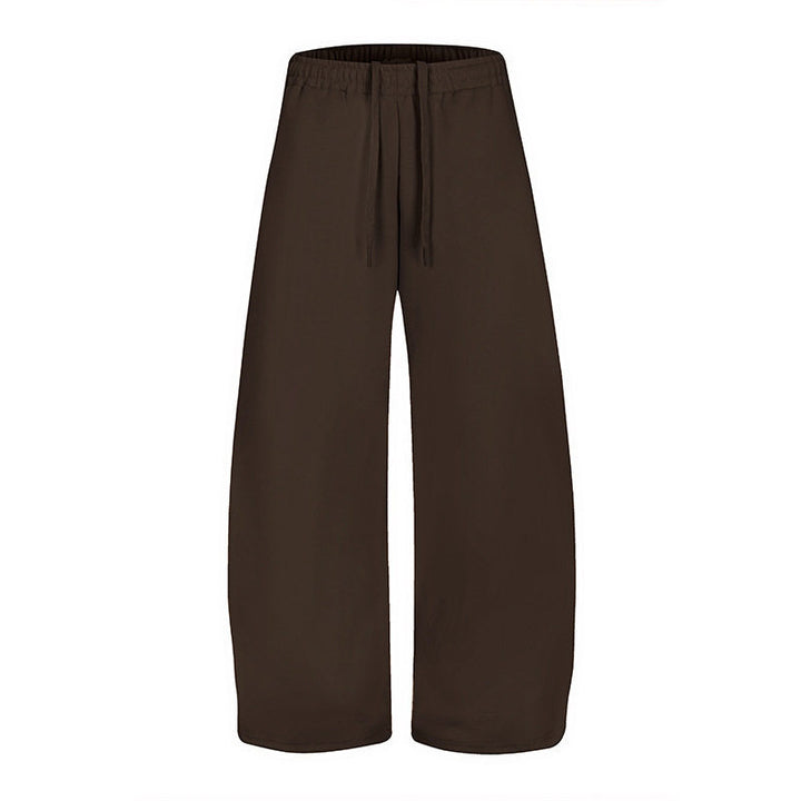 Women's Loose High-Waist Loungewear Pants with Drawstring and Wide Leg Mune Fashion