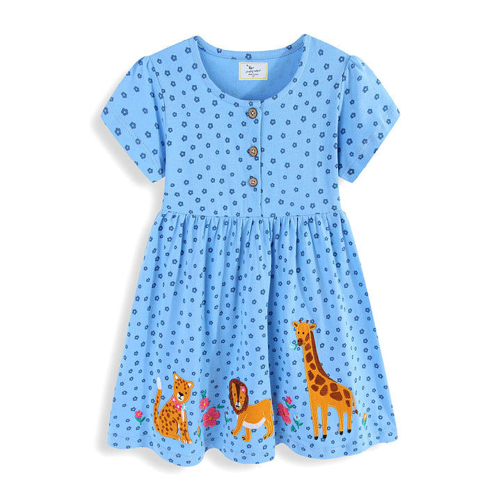 Girls summer dress with animal motif Mune Fashion