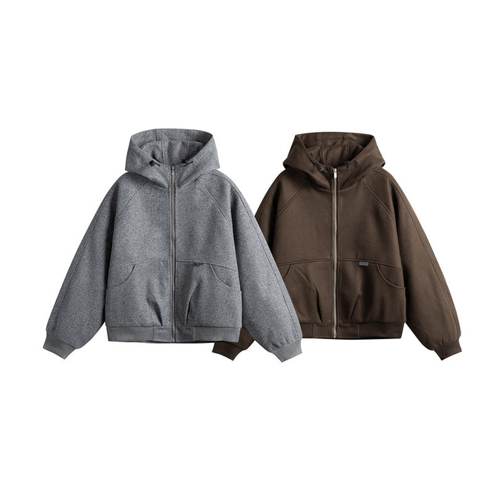 Unisex Oversize Hooded Sweatshirt made of Wool Blend with Zipper and Kangaroo Pockets Mune Fashion