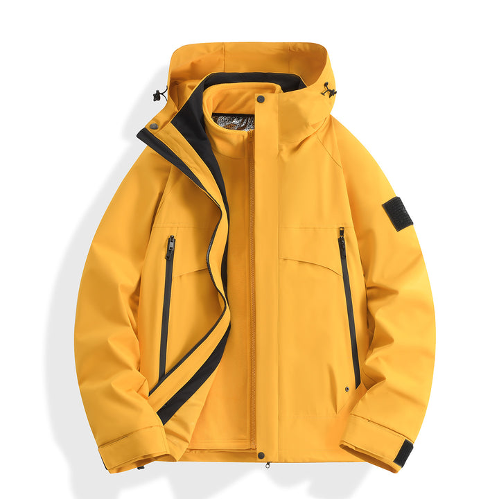 Women's waterproof modular parka with removable fleece inner jacket and technical hood Mune Fashion