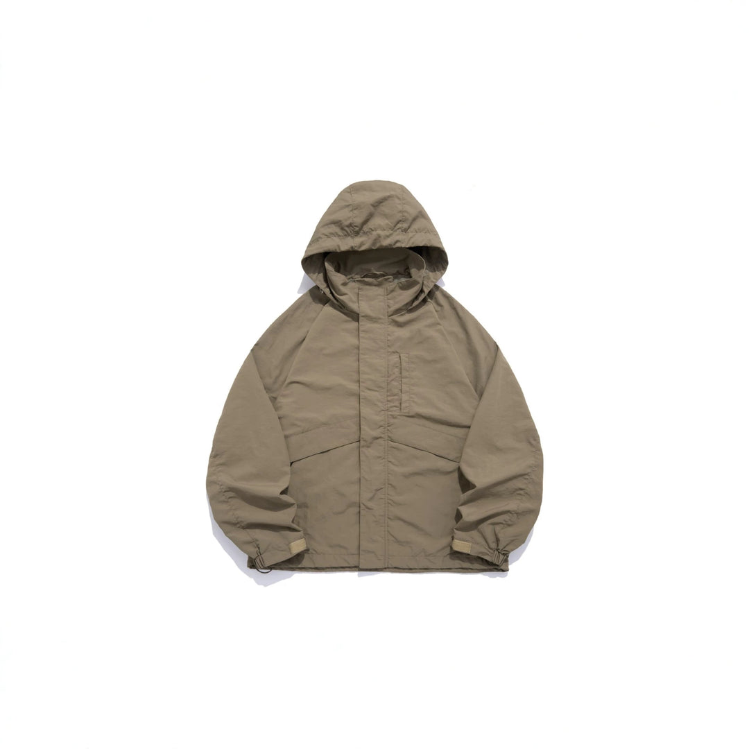 Unisex Wide water-repellent hooded parka with concealed zipper flap and flap pockets Mune Fashion