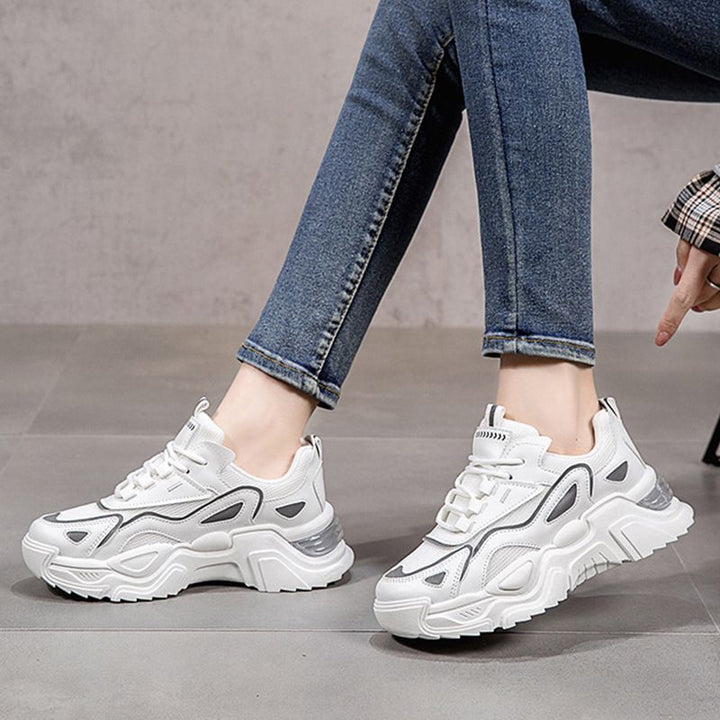 Women's Sporty Chunky Sneakers with Breathable Surface Structure Mune Fashion