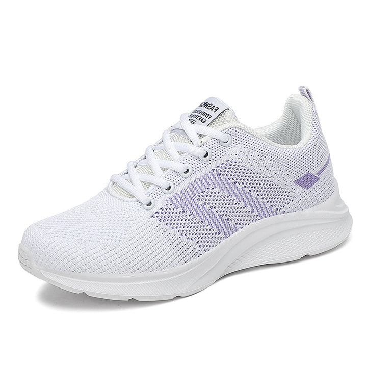 Women's lightweight knitted fitness sneakers with seamless upper material, adaptive EVA cushioning, and ergonomic heel padding Mune Fashion