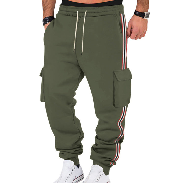 Men's casual cargo jogging pants with drawstring and flap pockets Mune Fashion