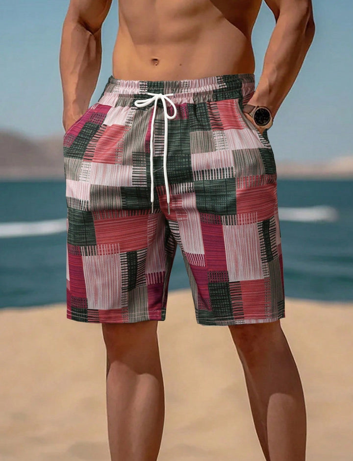Men's stylish swim shorts with modern graphic pattern Mune Fashion