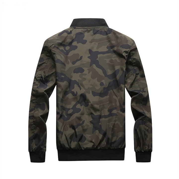 Men's Urban Camouflage Bomber Jacket with Windproof Nylon Shell and Arm Pocket Mune Fashion