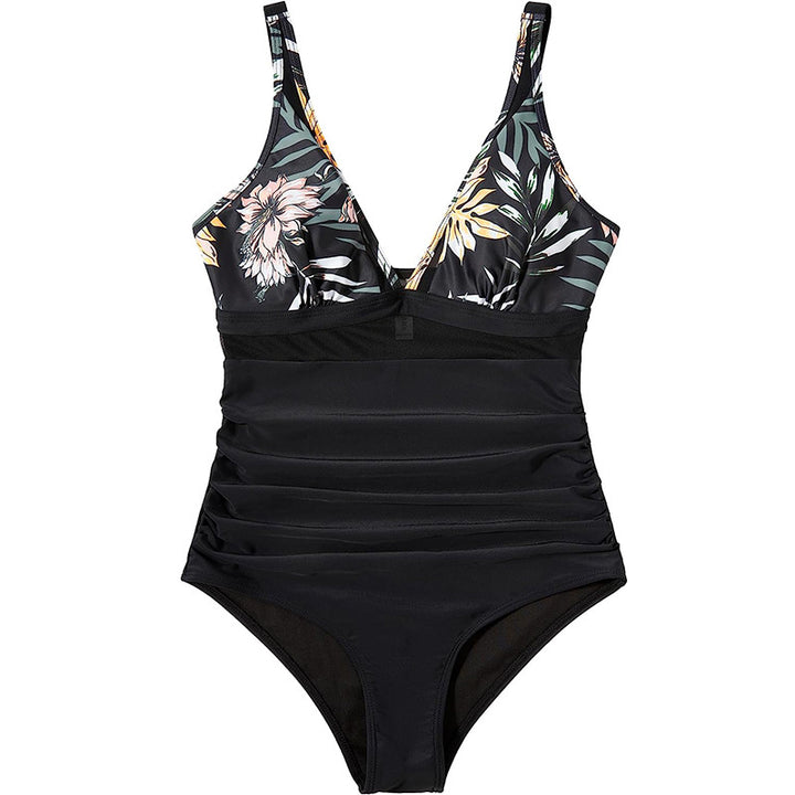 Women's One-piece Swimsuit with attractive leopard print and body-shaping design Mune Fashion