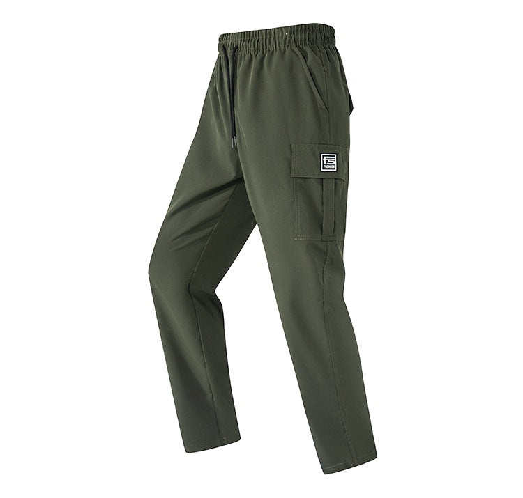 Men's cargo pants with elastic waistband and practical pockets Mune Fashion
