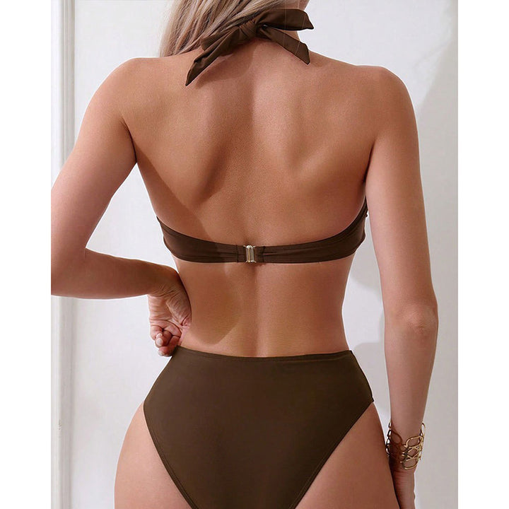Women's bikini set with elegant tie straps and high waist cut Mune Fashion