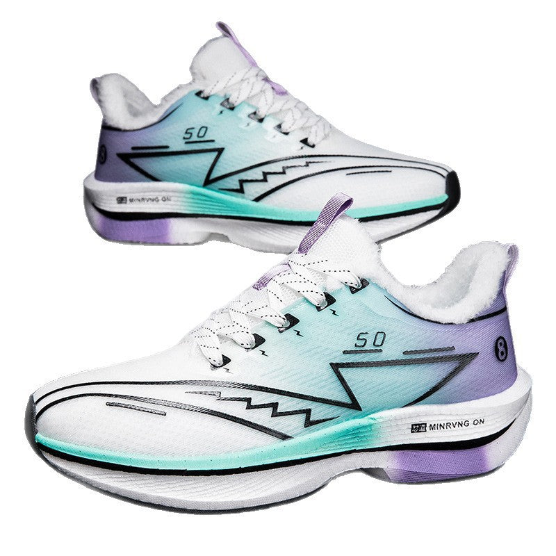 Women's non-insulated thermo sneakers with teddy lining, shock-absorbing wedge sole, and slip-resistant outsole Mune Fashion