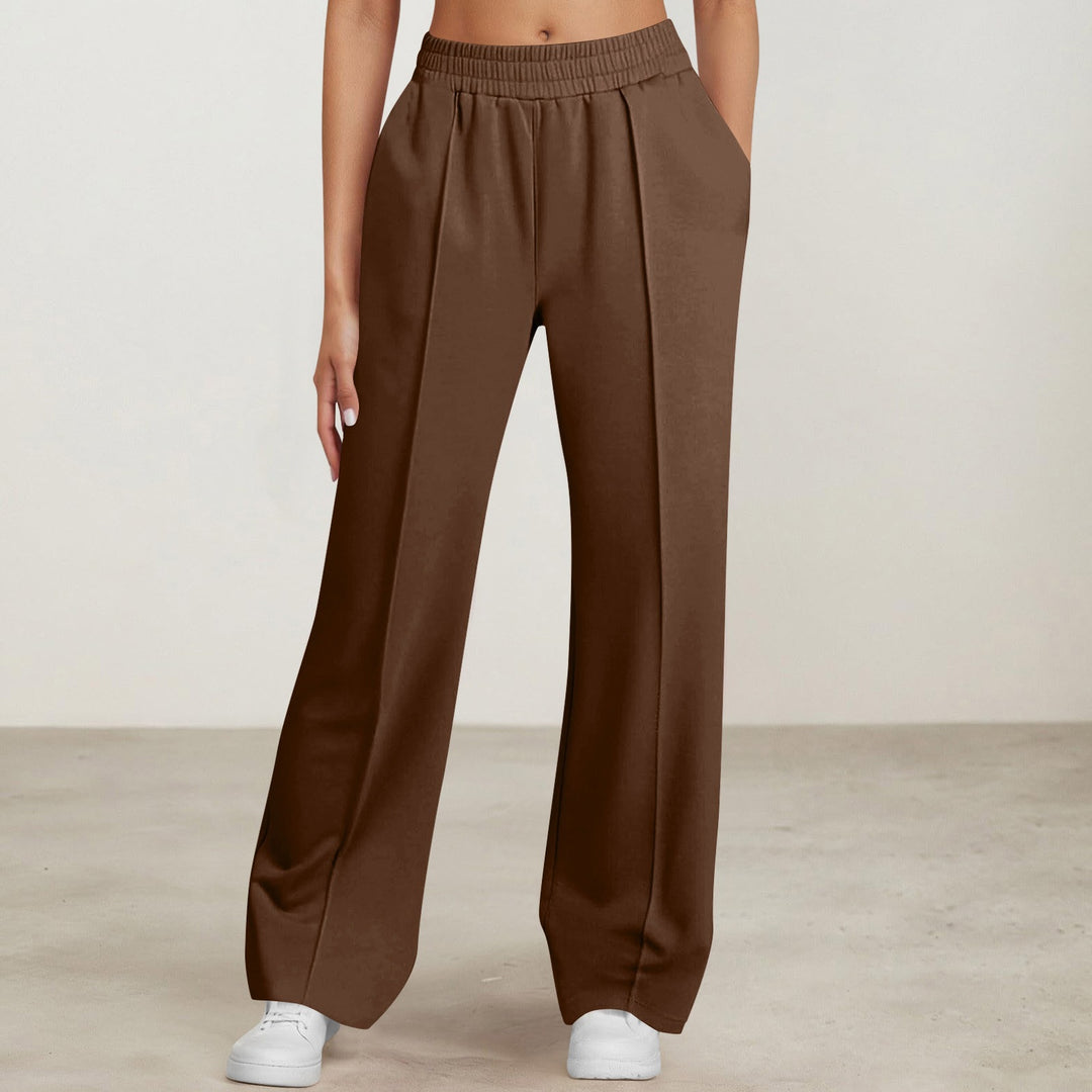 Women's elegant pleated trousers with high comfort waistband, crease and side inseam pockets Mune Fashion