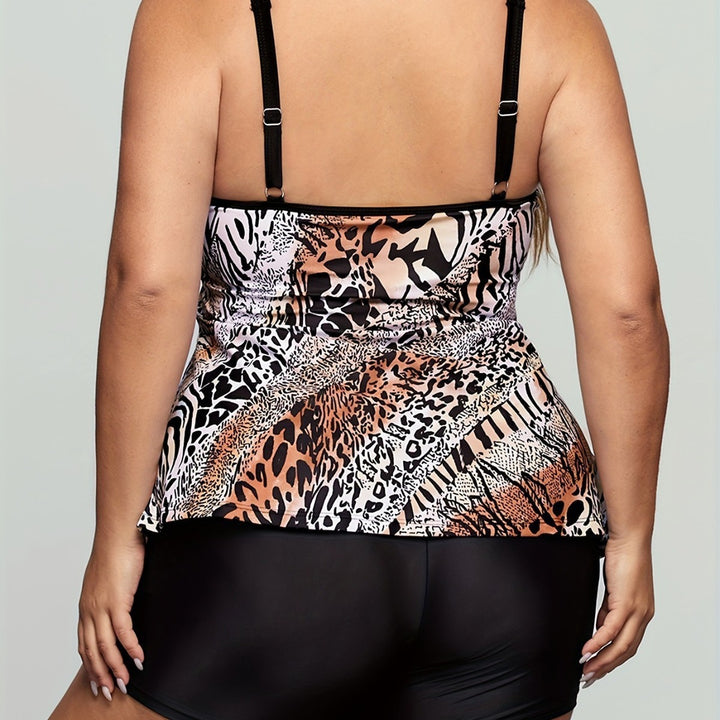 Women's tankini with stylish animal print and flattering cut Mune Fashion