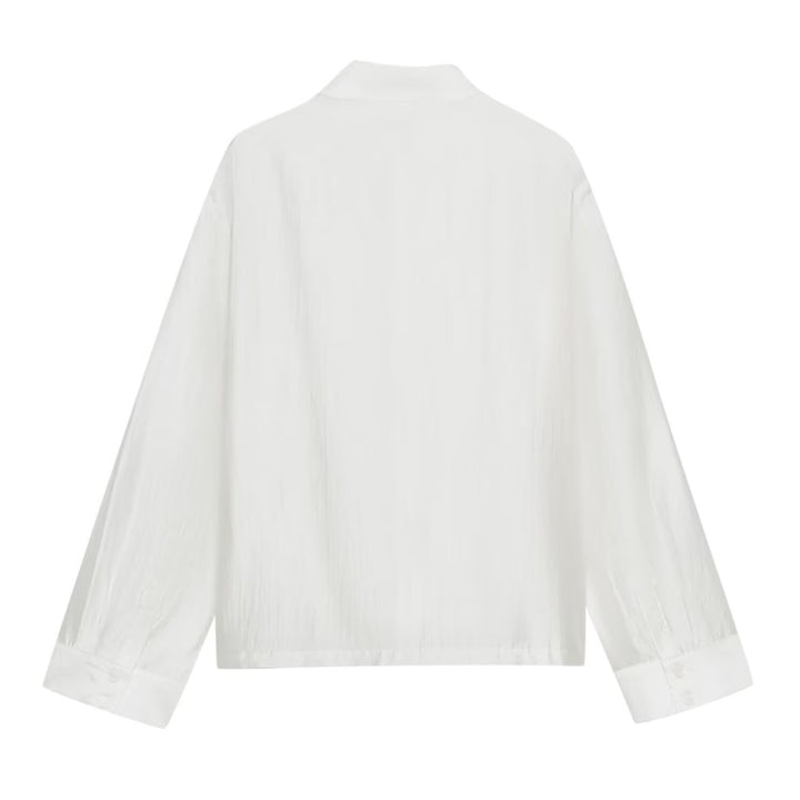 Women Mandarin Jacket with Standing Collar and Chinese Toggle Closures Mune Fashion