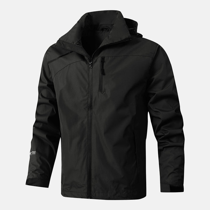 Men's Breathable Waterproof Softshell Jacket with Seam-Sealed Membrane and Packable Hood Mune Fashion