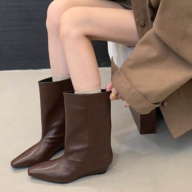 Ladies Elegant Ankle Boots with High Heel Mune Fashion