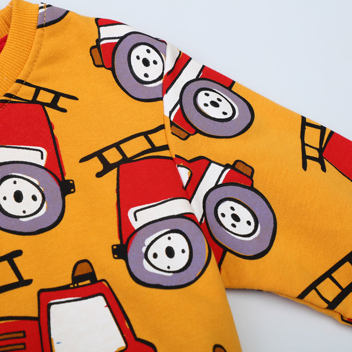Boys sweatshirt with cool fire truck design Mune Fashion