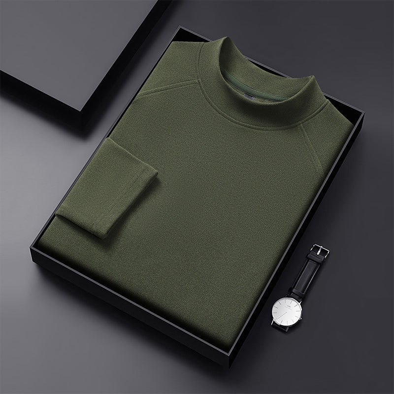 Men's Premium Mockneck Sweater made of fine wool blend with raglan sleeves Mune Fashion