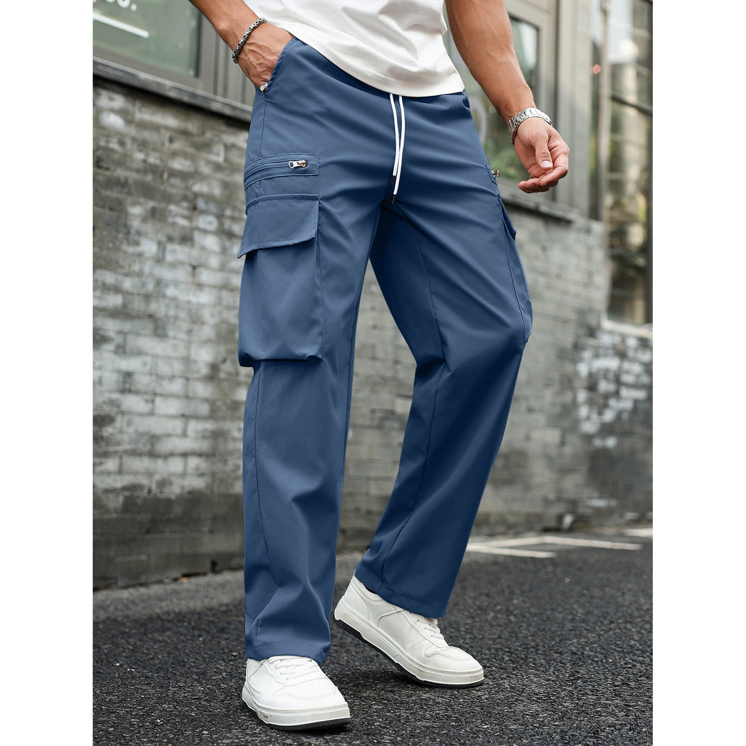 Men's Multifunctional Cargo Pants with Pockets and Elastic Waist Mune Fashion