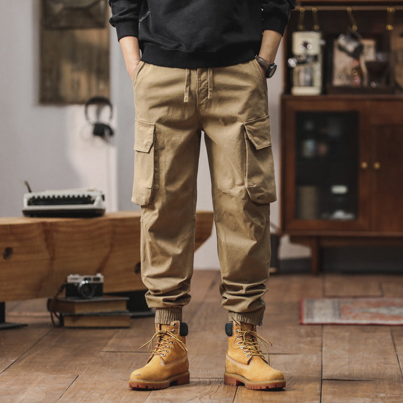 Herren Cargo-Jogginghose mit Mehrfach-Taschen, Tunnelzug und elastischen Bündchen Mune Fashion