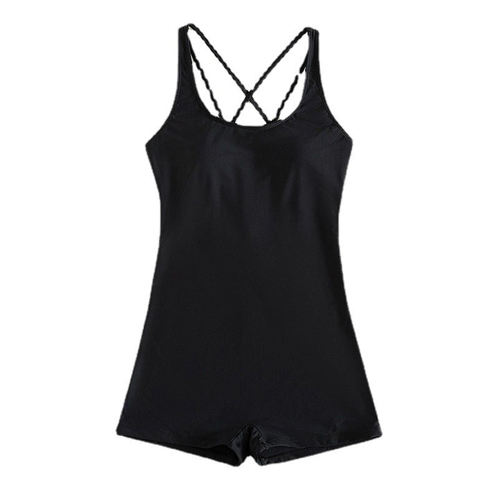 Women's Sporty One-Piece Swimsuit with Deep Neckline Mune Fashion