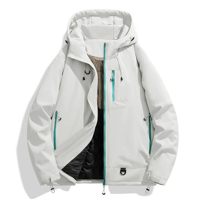 Women's Waterproof Insulated Softshell Thermo Jacket with Hood and Multifunctional Pockets Mune Fashion