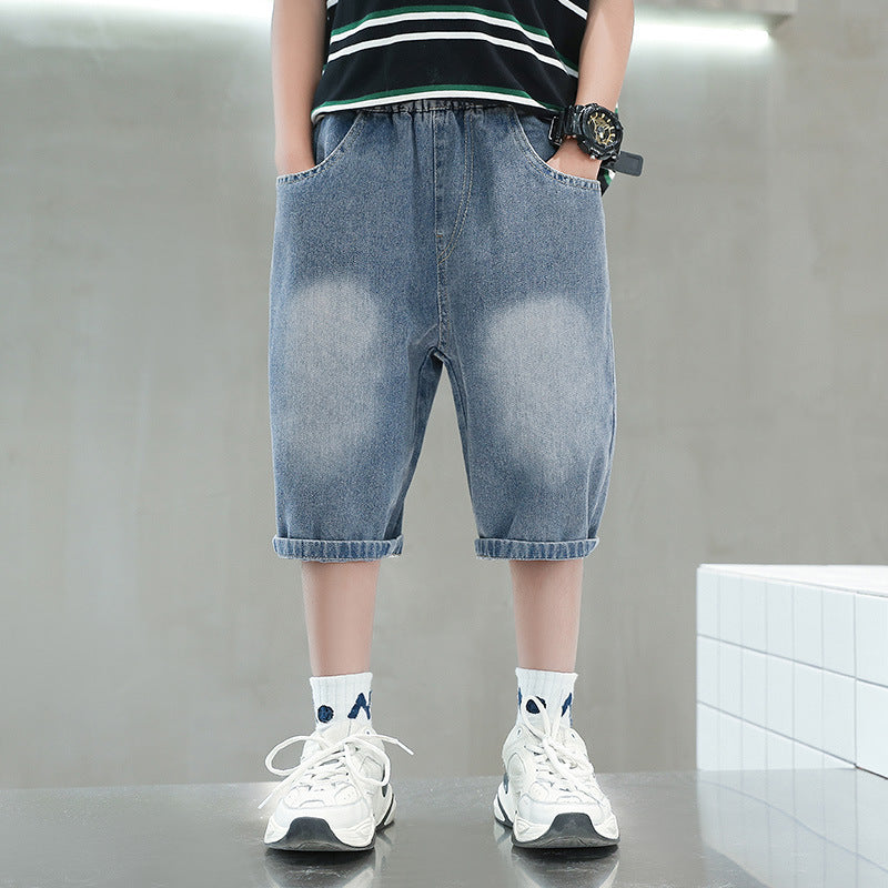Unisex casual denim shorts with unique character Mune Fashion