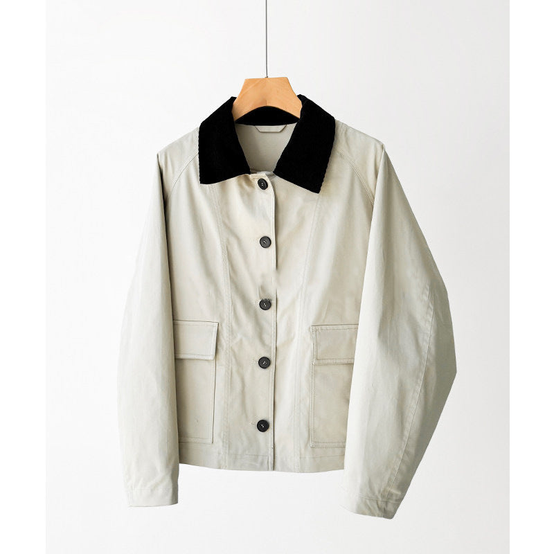 Ladies trendy transitional jacket with high collar Mune Fashion