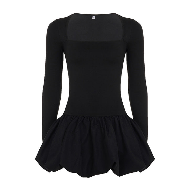 Ladies' form-fitting ballet bodysuit with long sleeves and gathered tulip skirt Mune Fashion