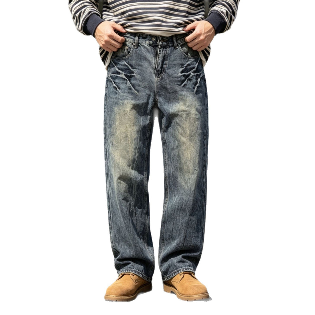 Men's Comfortable and Casual Wide Cut Jeans Mune Fashion