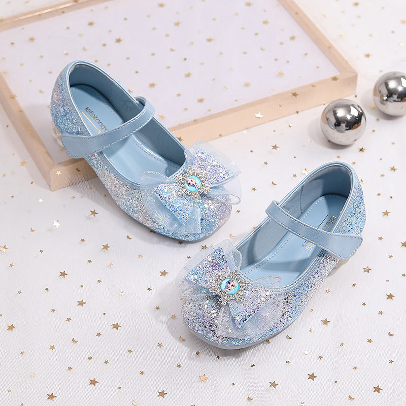 Ladies Glittering Ballet Flats with Bow Mune Fashion
