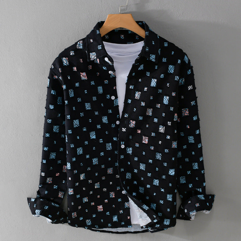 Unisex Lightweight Structured Shirt with Square Cut-Outs and Oversized Fit Mune Fashion