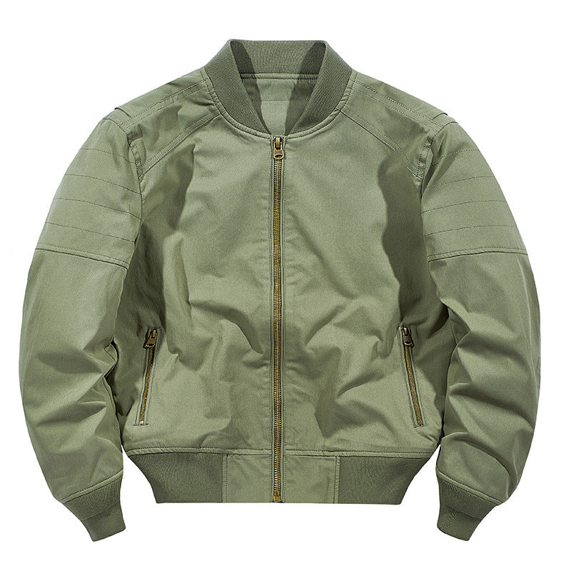 Men's lightweight canvas bomber jacket with full zip, zip pockets, and ribbed cuffs Mune Fashion