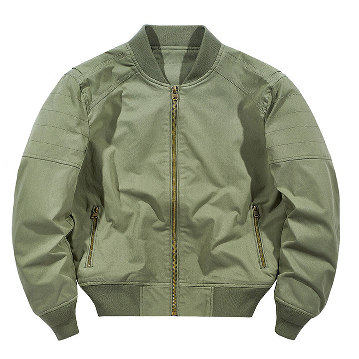Men's lightweight canvas bomber jacket with full zip, zip pockets, and ribbed cuffs Mune Fashion