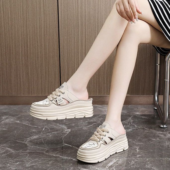 Women's sneaker with fashionable platform and airy lacing Mune Fashion