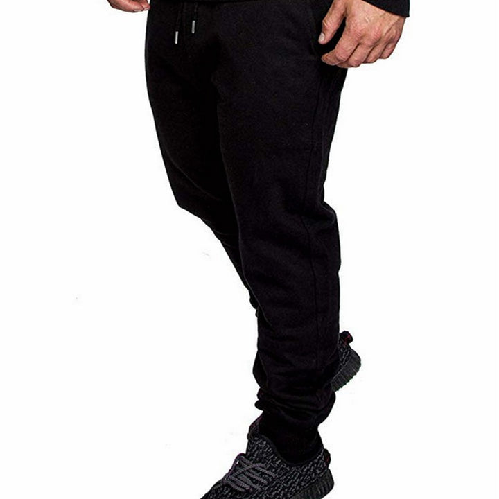 Men's Tapered Sweatpants made of cotton blend with elastic waistband, drawstring, and ribbed cuffs Mune Fashion